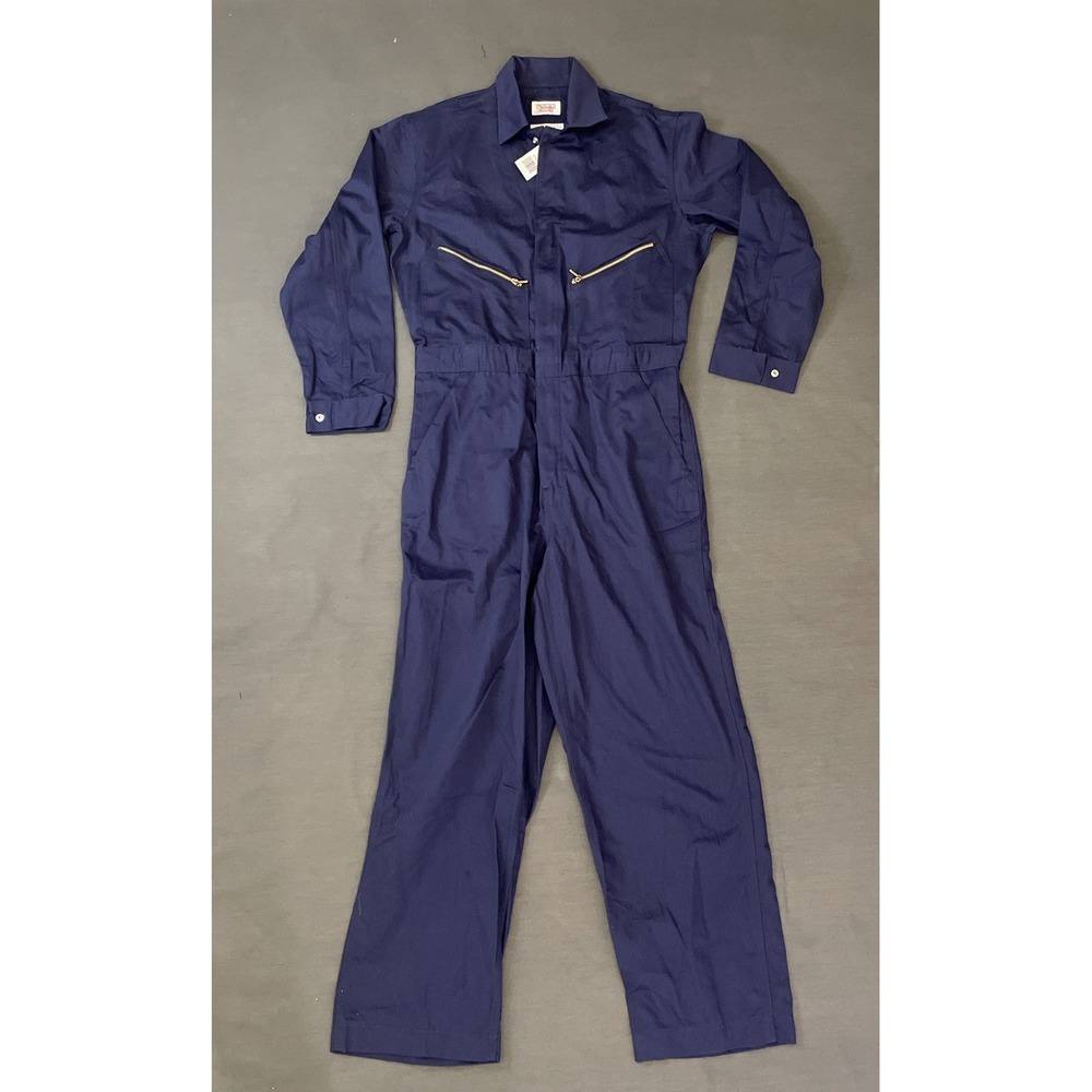 WALLS Master Made Coveralls Size 40 Regular Long Sleeve Work Wear 100% Cotton